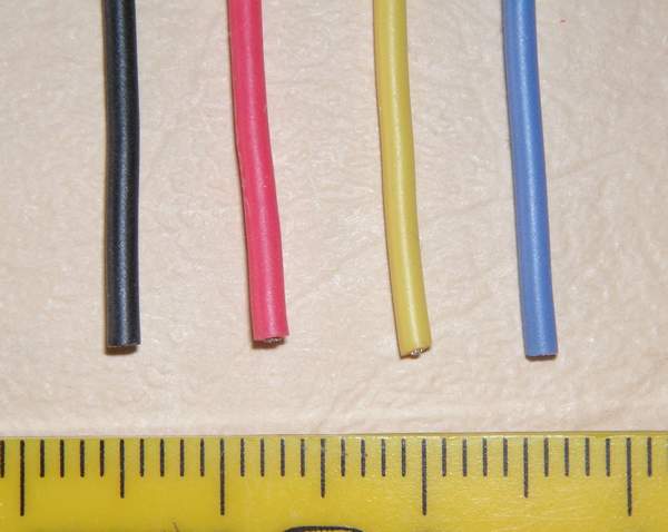 Silikonlitze-Sortiment schwarz-rot-gelb-blau 0,25qmm
